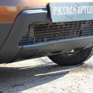 Накладка переднего бампера (аэродинамический обвес) усиленный Renault Duster 2010-2014 (I поколение)