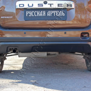 Накладка заднего бампера (аэродинамический обвес) усиленный Renault Duster 2010-2014 (I поколение)
