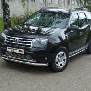 Тюнинг для RENAULT Duster 2010-2015 Защита передняя нижняя (двойная) 60,3/42,4 мм
